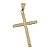 Pingente Banhado a Ouro De Cruz Fina Com Detalhes Bijou Art - Imagem 2