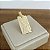 Pingente Banhado a Ouro Plaquinha Trabalhada Escrito Jesus Bijou Art - Imagem 1