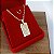 Pingente Banhado a Ouro Plaquinha Trabalhada Escrito Jesus Bijou Art - Imagem 3