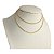 Corrente Banhada a Ouro 45 cm Elo Tubo Bijou Art - Imagem 3