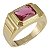 Anel Banhado a Ouro Liso Com Pedra No Centro Bijou art - Imagem 2