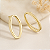 Brinco Banhado a Ouro De 2 Aros Ovais Bijou Art - Imagem 2