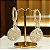 Brinco Banhado a Ouro De Argola Com Medalha Trabalhada Bijou Art - Imagem 3