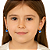 Brinco Infantil Banhado a Ouro De Flor Com Pedra Colorida Bijou Art - Imagem 4