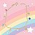 Pulseira Infantil Banhada a Ouro Com Pedras Coloridas e Chapinha Bijou Art - Imagem 3