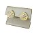 Brinco Banhado a Ouro Fixo De Gota 3 Cores Bijou Art - Imagem 1