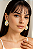Brinco Banhado a Ouro Fixo De Gota 3 Cores Bijou Art - Imagem 2