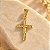 Pingente Banhado a Ouro De Cruz Com Cristo Lisa Bijou Art - Imagem 5