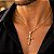 Pingente Banhado a Ouro De Cruz Com Cristo Lisa Bijou Art - Imagem 2