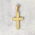 Pingente de Cruz Trabalhado Banhado a Ouro 23MM - Imagem 2
