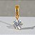 Pingente Ponto de Luz Pedra Banhado a Ouro 6MM - Imagem 2