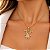 Pingente Com Menina Vestido E Xuxinha Banhado A Ouro 18mm - Imagem 2