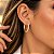 Argola Articulada com Zircônia Banhado a Ouro 24MM - Imagem 4