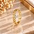 Anel Banhado a Ouro Ramo Vazado Liso Bijou Art - Imagem 1
