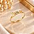 Anel Banhado a Ouro Aro Fino Escrito Jesus Bijou Art - Imagem 1
