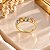 Anel Banhado a Ouro Trabalhado De 3 Cores Bijou Art - Imagem 1