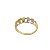 Anel Banhado a Ouro Trabalhado De 3 Cores Bijou Art - Imagem 3