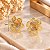 Brinco Banhado a Ouro Flor De 3 Cores Vazada Bijou Art - Imagem 3