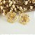 Brinco Banhado a Ouro Flor De 3 Cores Vazada Bijou Art - Imagem 1