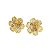Brinco Banhado a Ouro Flor De 3 Cores Vazada Bijou Art - Imagem 3