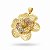 Pingente Banhado a Ouro De Flor Vazada Com 3 Cores Bijou Art - Imagem 3
