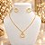 Conjunto Banhado a Ouro Aro Liso Com Mini Zircônia Bijou Art - Imagem 3