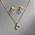 Conjunto Banhado a Ouro Aro Liso Com Mini Zircônia Bijou Art - Imagem 1