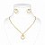 Conjunto Banhado a Ouro Aro Liso Com Mini Zircônia Bijou Art - Imagem 3