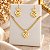 Conjunto Banhado a Ouro De Coração Com Mini Zircônias Bijou Art - Imagem 1