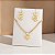 Conjunto Banhado a Ouro De Coração Com Mini Zircônias Bijou Art - Imagem 1