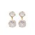 Brinco Ponto de Luz Modelo Virginia Banhado a Ouro Bijou Art - Imagem 5