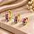 Argola Banhada a Ouro Com Mini Zircônias Coloridas Bijou Art - Imagem 3