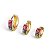 Argola Banhada a Ouro Com Mini Zircônias Coloridas Bijou Art - Imagem 6