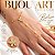 Pulseira Banhada a Ouro Hand Chain Com Pingente De Flor Bijou Art - Imagem 2