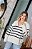 Blusa Aurora Polo Listrada De Modal - Imagem 5