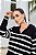 Blusa Aurora Polo Listrada De Modal - Imagem 9