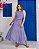 Vestido Lavanda Verão Brilhante Midi Cinto Tricot - Imagem 1