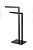 Toalheiro Duplo Pia Bancada Lavabo Porta Toalhas 45cm Banheiro Aço Inox Black Matte  Stainless - Imagem 6