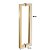 Puxador Duplo para Box Banheiro de 30cm em Aço Inox Dourado Brilhante Linha Larissa  Stainless - Imagem 6