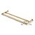 Porta Toalha Banho Banheiro Duplo 60cm em Aço Inox Dourado Linha Tessália Stainless - Imagem 2