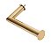Porta Papel Higiênico Papeleira de Parede de Banheiro 13cm em Aço Inox Dourado Tessália  Stainless - Imagem 4