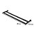 Toalheiro de Banho Banheiro Duplo 60cm em Aço Inox Preto Fosco Tessalia Stainless - Imagem 3