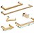 Kit Acessórios Para Banheiro com 6 Peças em Aço Inox Dourado Linha Larissa Stainless - Imagem 1
