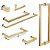 Kit Acessórios Para Banheiro com 7 Peças em Aço Inox Dourado Linha Larissa Stainless - Imagem 1