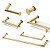Kit Acessórios Para Banheiro com 6 Peças em Aço Inox Dourado Brilhante Linha Tessália Stainless - Imagem 1