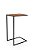 Mesa de Apoio/Lateral com Tampo de Madeira de 40cm x 30cm (66cm) de altura em Aço Carbono Pintado de Preto Stainless - Imagem 4