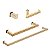 Kit de Acessórios Para Banheiro com 4 Peças em Aço Inox Dourado Linha Larissa  Stainless - Imagem 1