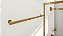Porta Toalha Toalheiro de Banho Banheiro 60cm em Aço Inox Dourado Linha Larissa, esp 5,5  Stainless - Imagem 5