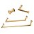 Kit Acessórios Para Banheiro com 4 Peças em Aço Inox Dourado Linha Tessália Stainless - Imagem 1