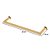 Kit Acessórios Para Banheiro com 4 Peças em Aço Inox Dourado Linha Tessália com toalheiro duplo Stainless - Imagem 7